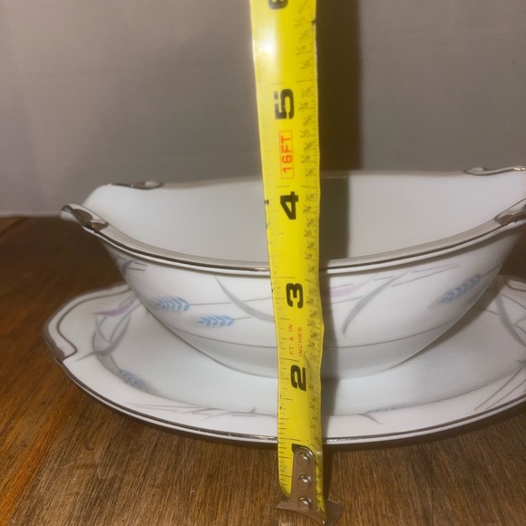 Vintage Valmont China Gravy Boat Pattern Royal Wheat - Picture 6 of 8